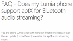  Lumia Denim    aptX